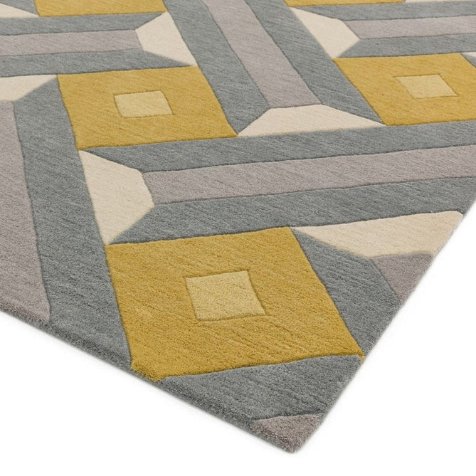 Reef RF01 Motif Modern Geometric Hand-Woven Wool Ochre/Grey/Cream/Multicolour Rug-Asiatic Carpets-Rug Love - The Most Loved Rug Store