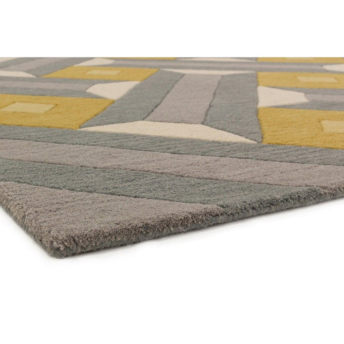 Reef RF01 Motif Modern Geometric Hand-Woven Wool Ochre/Grey/Cream/Multicolour Rug-Asiatic Carpets-Rug Love - The Most Loved Rug Store