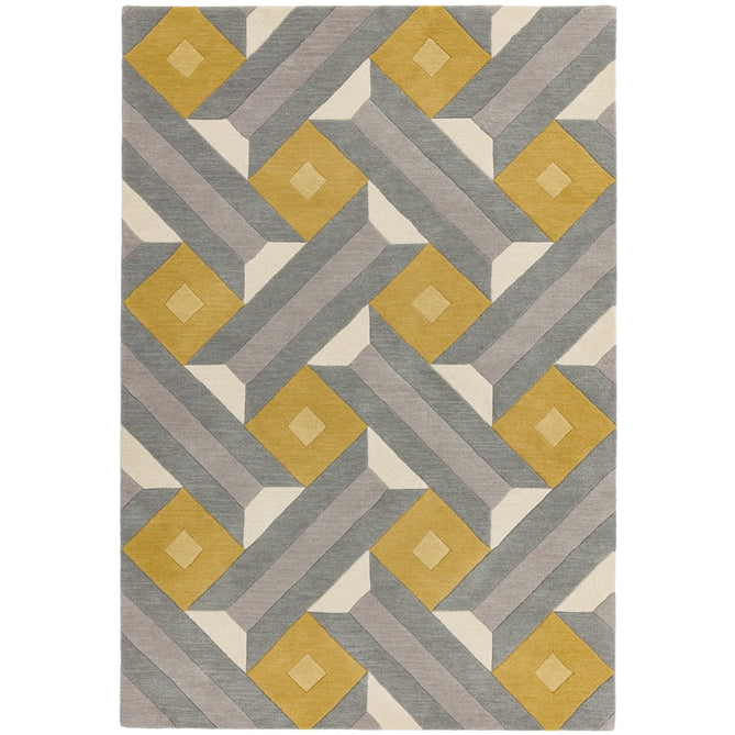 Reef RF01 Motif Modern Geometric Hand-Woven Wool Ochre/Grey/Cream/Multicolour Rug-Asiatic Carpets-Rug Love - The Most Loved Rug Store