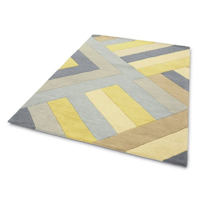 Reef RF02 Big Zig Modern Geometric Hand-Woven Wool Ochre/Grey/Charcoal/Taupe Multicolour Rug-Asiatic Carpets-Rug Love - The Most Loved Rug Store