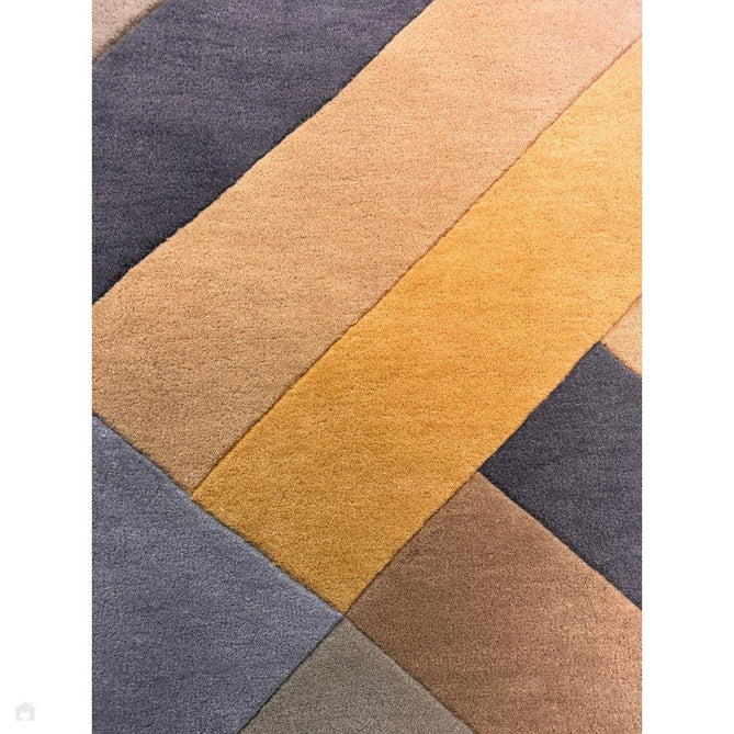 Reef RF02 Big Zig Modern Geometric Hand-Woven Wool Ochre/Grey/Charcoal/Taupe Multicolour Rug-Asiatic Carpets-Rug Love - The Most Loved Rug Store