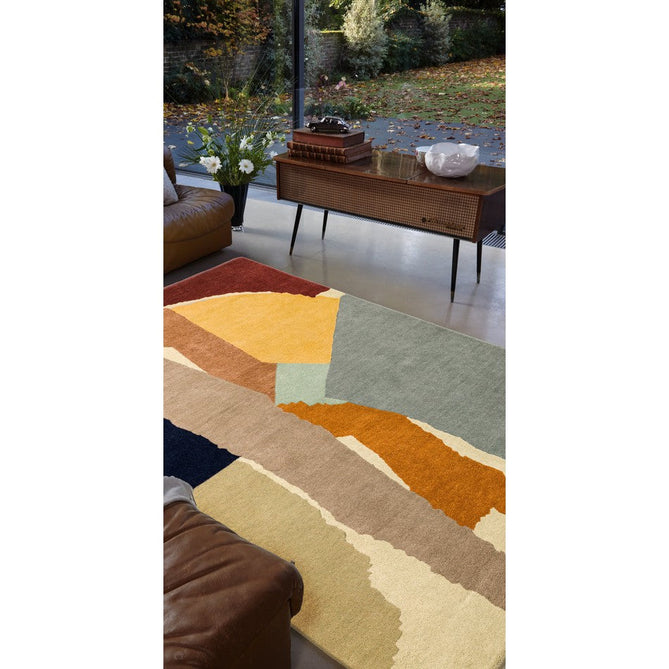 Reef RF14 Abstract Modern Collage Hand-Woven Wool Beige/Grey/Taupe/Muted Multicolour Rug-Asiatic Carpets-Rug Love - The Most Loved Rug Store