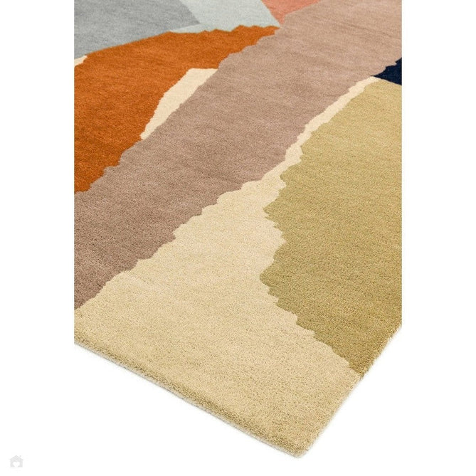 Reef RF14 Abstract Modern Collage Hand-Woven Wool Beige/Grey/Taupe/Muted Multicolour Rug-Asiatic Carpets-Rug Love - The Most Loved Rug Store