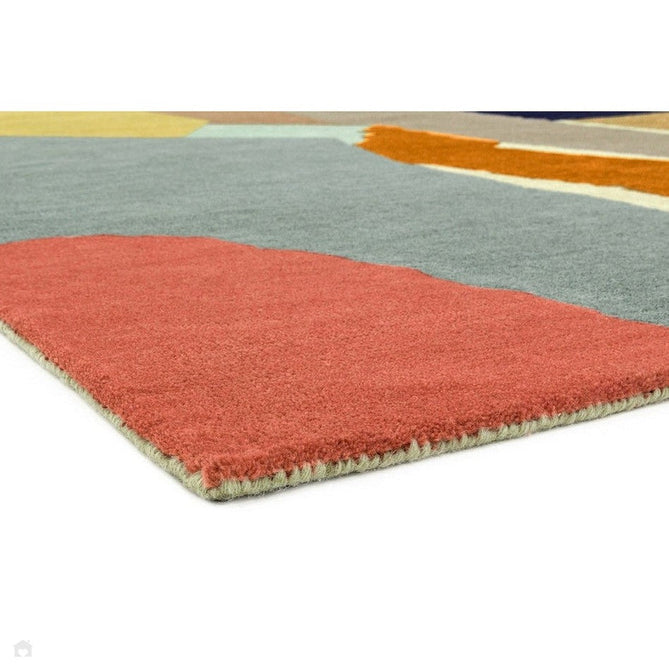 Reef RF14 Abstract Modern Collage Hand-Woven Wool Beige/Grey/Taupe/Muted Multicolour Rug-Asiatic Carpets-Rug Love - The Most Loved Rug Store