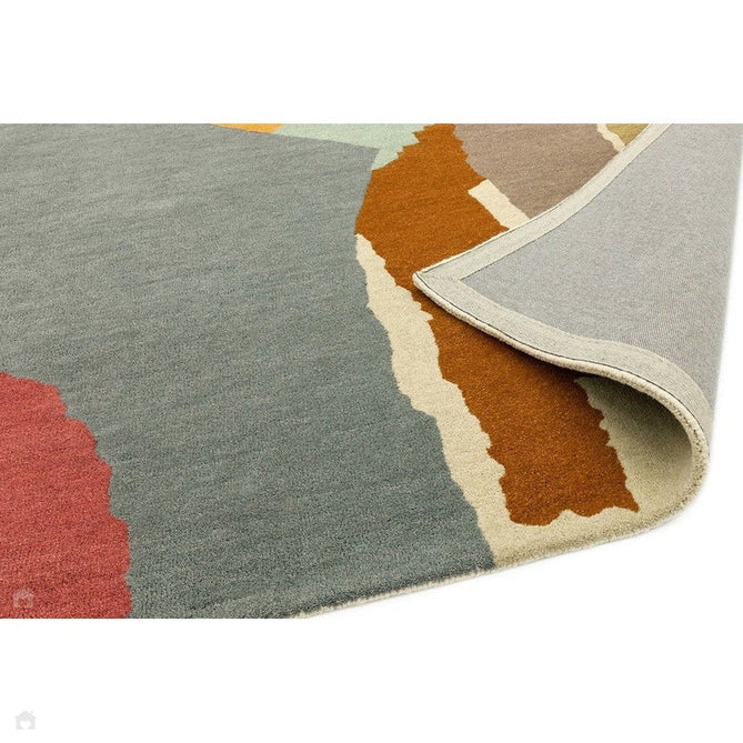 Reef RF14 Abstract Modern Collage Hand-Woven Wool Beige/Grey/Taupe/Muted Multicolour Rug-Asiatic Carpets-Rug Love - The Most Loved Rug Store