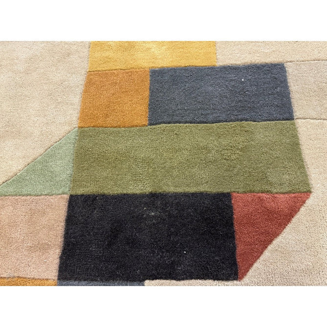 Reef RF15 Modern Geometric Hand-Woven Wool Beige/Muted Multicolour Rug-Asiatic Carpets-Rug Love - The Most Loved Rug Store