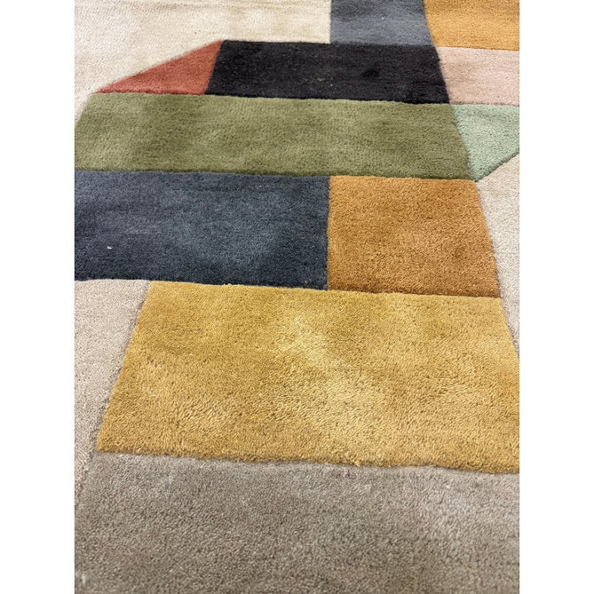 Reef RF15 Modern Geometric Hand-Woven Wool Beige/Muted Multicolour Rug-Asiatic Carpets-Rug Love - The Most Loved Rug Store