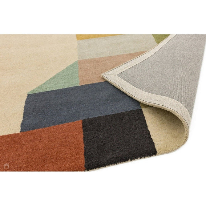 Reef RF15 Modern Geometric Hand-Woven Wool Beige/Muted Multicolour Rug-Asiatic Carpets-Rug Love - The Most Loved Rug Store