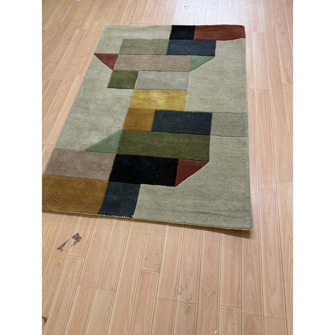 Reef RF15 Modern Geometric Hand-Woven Wool Beige/Muted Multicolour Rug-Asiatic Carpets-Rug Love - The Most Loved Rug Store