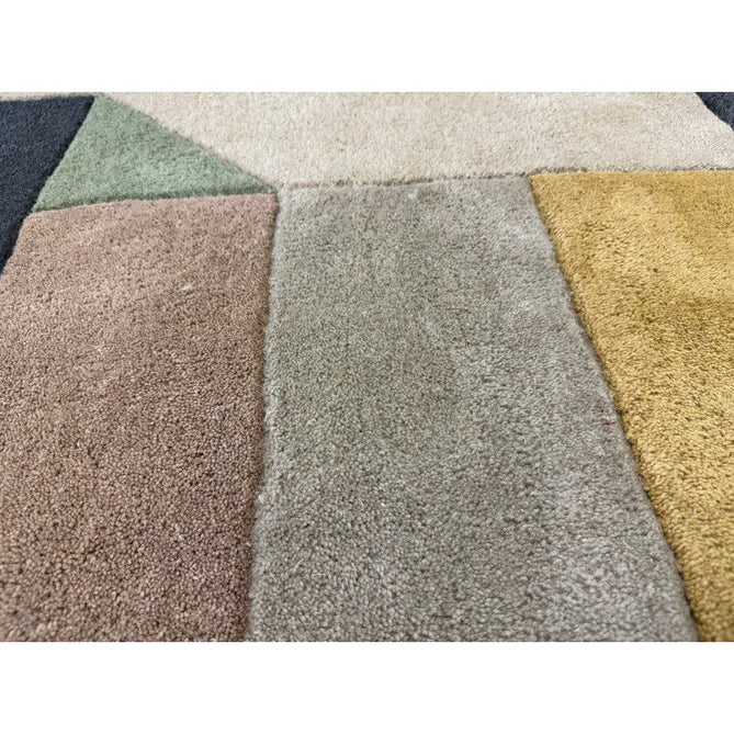 Reef RF15 Modern Geometric Hand-Woven Wool Beige/Muted Multicolour Rug-Asiatic Carpets-Rug Love - The Most Loved Rug Store