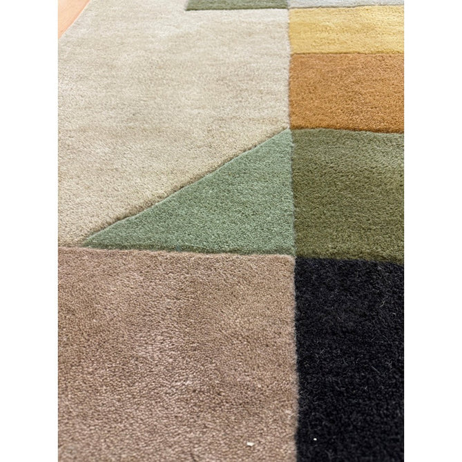 Reef RF15 Modern Geometric Hand-Woven Wool Beige/Muted Multicolour Rug-Asiatic Carpets-Rug Love - The Most Loved Rug Store