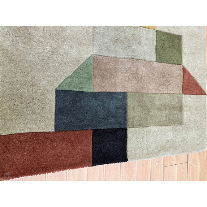 Reef RF15 Modern Geometric Hand-Woven Wool Beige/Muted Multicolour Rug-Asiatic Carpets-Rug Love - The Most Loved Rug Store