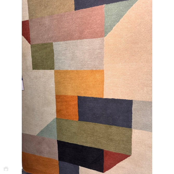 Reef RF15 Modern Geometric Hand-Woven Wool Beige/Muted Multicolour Rug-Asiatic Carpets-Rug Love - The Most Loved Rug Store