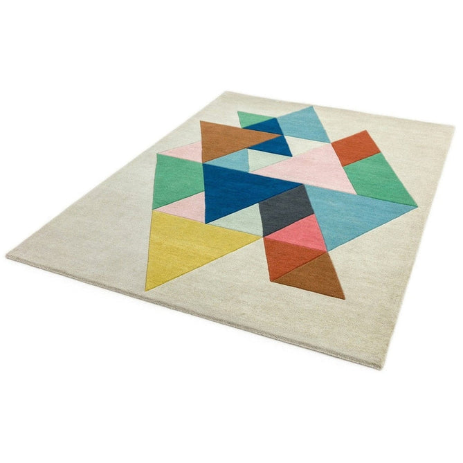 Reef RF18 Triangle Modern Geometric Hand-Woven Multicolour Rug-Asiatic Carpets-Rug Love - The Most Loved Rug Store