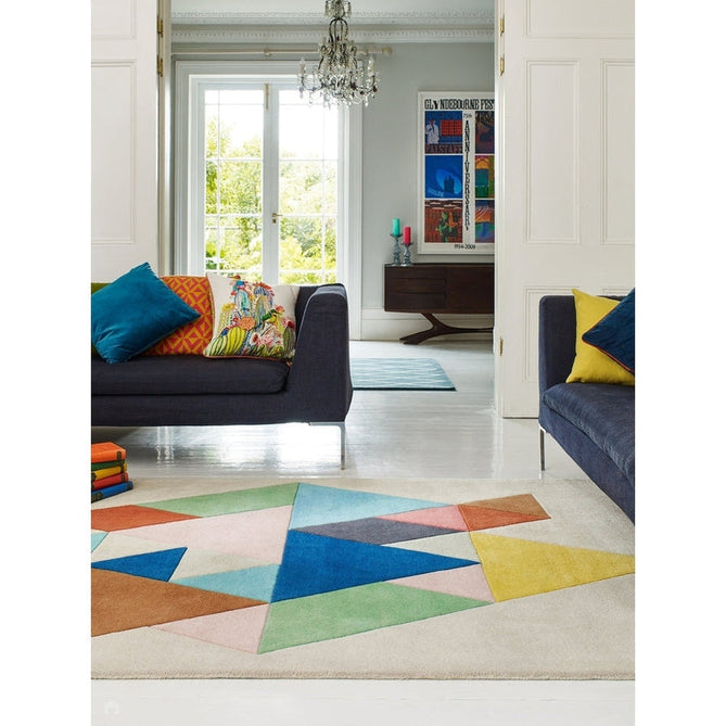 Reef RF18 Triangle Modern Geometric Hand-Woven Multicolour Rug-Asiatic Carpets-Rug Love - The Most Loved Rug Store