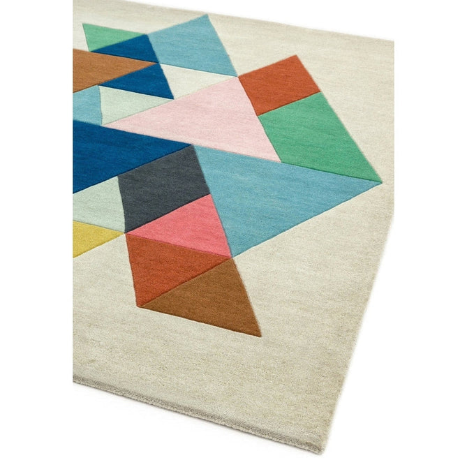 Reef RF18 Triangle Modern Geometric Hand-Woven Multicolour Rug-Asiatic Carpets-Rug Love - The Most Loved Rug Store