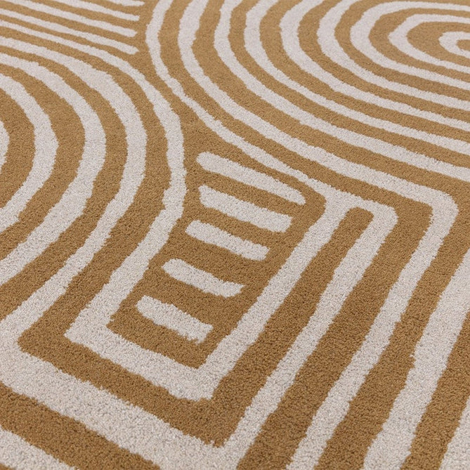 Reef RF28 Curve Modern Geometric Hand-Woven Wool Ochre/Multi Rug-Asiatic Carpets-Rug Love - The Most Loved Rug Store