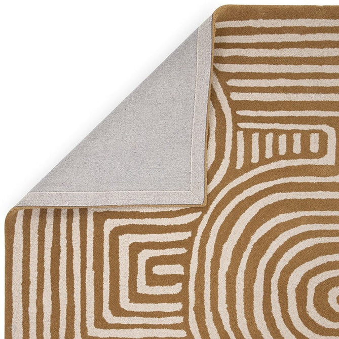 Reef RF28 Curve Modern Geometric Hand-Woven Wool Ochre/Multi Rug-Asiatic Carpets-Rug Love - The Most Loved Rug Store