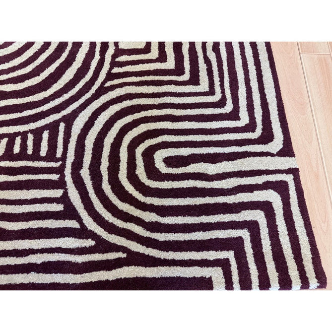 Reef RF29 Curve Modern Geometric Hand-Woven Wool Plum/Multi Rug-Asiatic Carpets-Rug Love - The Most Loved Rug Store