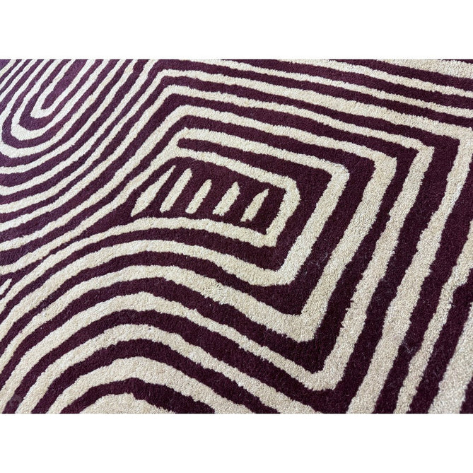 Reef RF29 Curve Modern Geometric Hand-Woven Wool Plum/Multi Rug-Asiatic Carpets-Rug Love - The Most Loved Rug Store