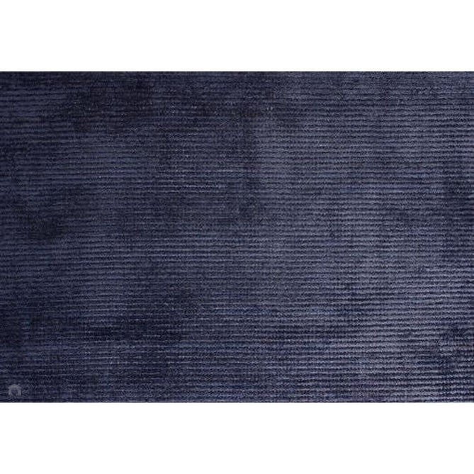 Reko Modern Plain Textured Ribbed Lines Viscose/Cotton Shimmer Flatweave Navy Rug-Asiatic Carpets-Rug Love - The Most Loved Rug Store