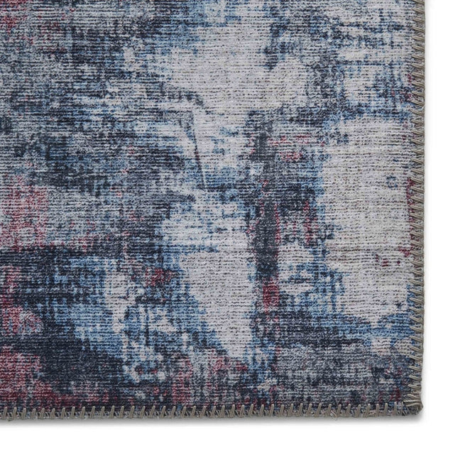 Rio G4719 Modern Abstract Distressed Printed Polyester Flatweave Pink/Blue Rug-Think Rugs-Rug Love - The Most Loved Rug Store