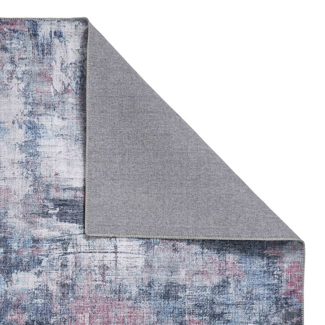 Rio G4719 Modern Abstract Distressed Printed Polyester Flatweave Pink/Blue Rug-Think Rugs-Rug Love - The Most Loved Rug Store