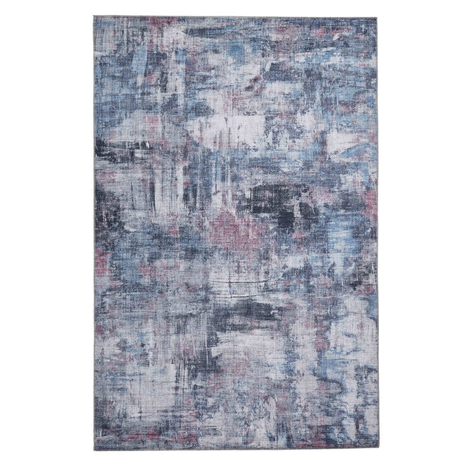 Rio G4719 Modern Abstract Distressed Printed Polyester Flatweave Pink/Blue Rug-Think Rugs-Rug Love - The Most Loved Rug Store