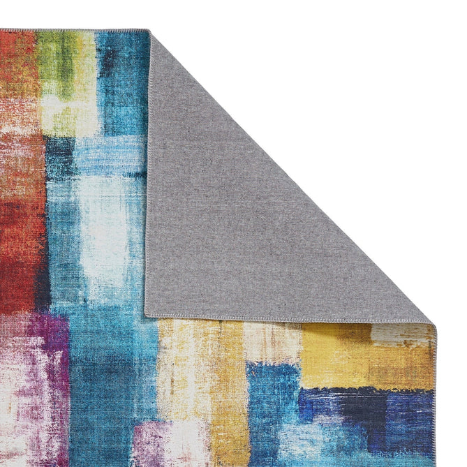 Rio G4721 Modern Abstract Distressed Printed Polyester Flatweave Multicolour Rug-Think Rugs-Rug Love - The Most Loved Rug Store