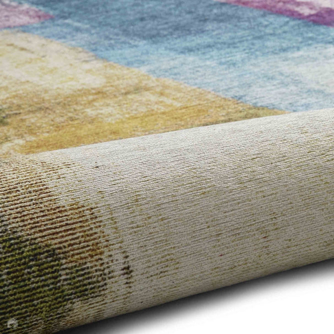 Rio G4721 Modern Abstract Distressed Printed Polyester Flatweave Multicolour Rug-Think Rugs-Rug Love - The Most Loved Rug Store