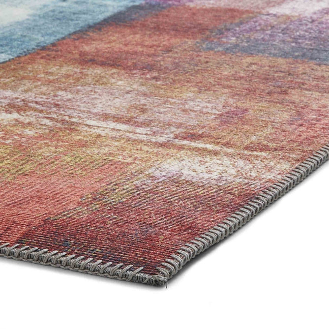 Rio G4721 Modern Abstract Distressed Printed Polyester Flatweave Multicolour Rug-Think Rugs-Rug Love - The Most Loved Rug Store