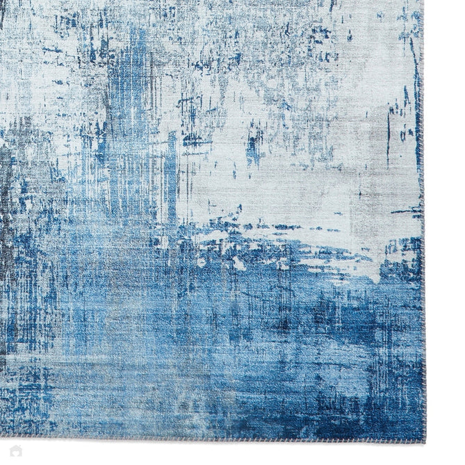 Rio G5536 Modern Abstract Distressed Printed Polyester Flatweave Grey/Blue Rug-Think Rugs-Rug Love - The Most Loved Rug Store