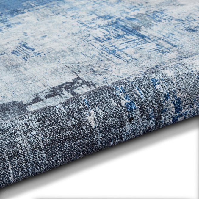 Rio G5536 Modern Abstract Distressed Printed Polyester Flatweave Grey/Blue Rug-Think Rugs-Rug Love - The Most Loved Rug Store