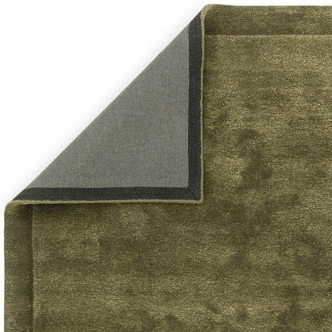 Rise Modern Plain Shimmer Hand-Carved High-Density Heavyweight Hi-Low Border Wool&Viscose Olive Rug-Asiatic Carpets-Rug Love - The Most Loved Rug Store