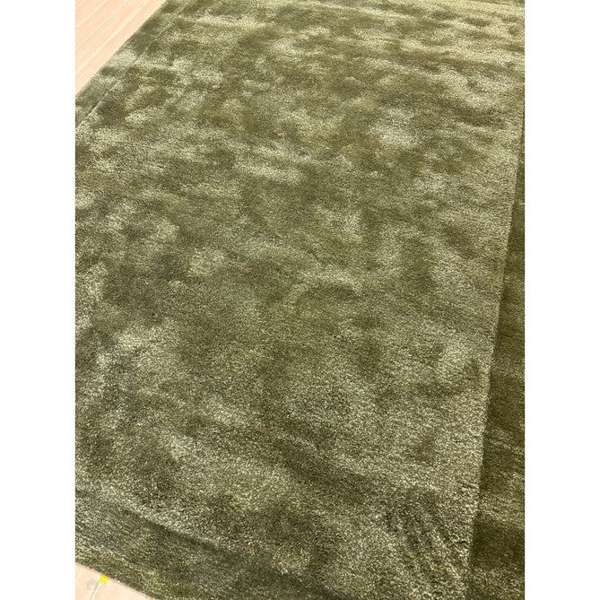 Rise Modern Plain Shimmer Hand-Carved High-Density Heavyweight Hi-Low Border Wool&Viscose Olive Rug-Asiatic Carpets-Rug Love - The Most Loved Rug Store