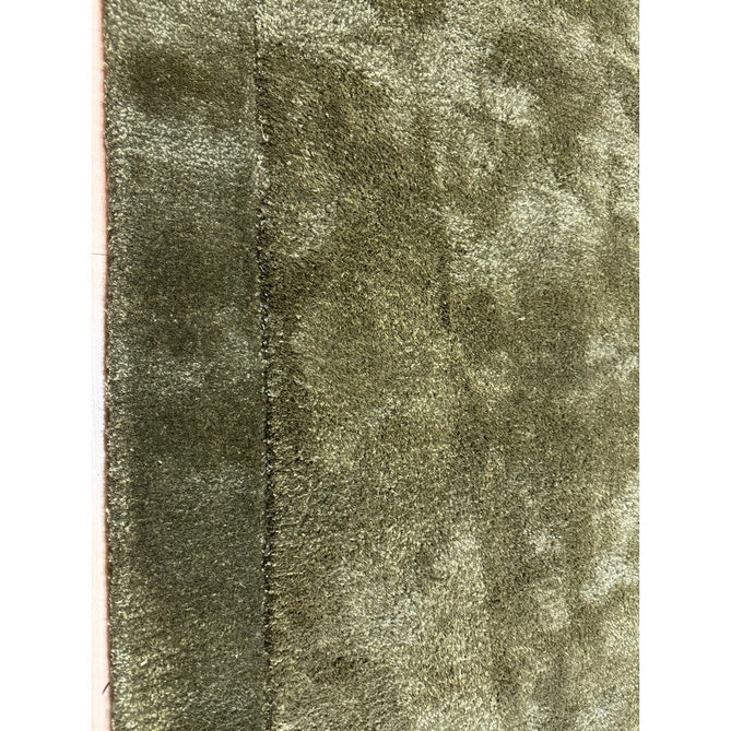 Rise Modern Plain Shimmer Hand-Carved High-Density Heavyweight Hi-Low Border Wool&Viscose Olive Rug-Asiatic Carpets-Rug Love - The Most Loved Rug Store