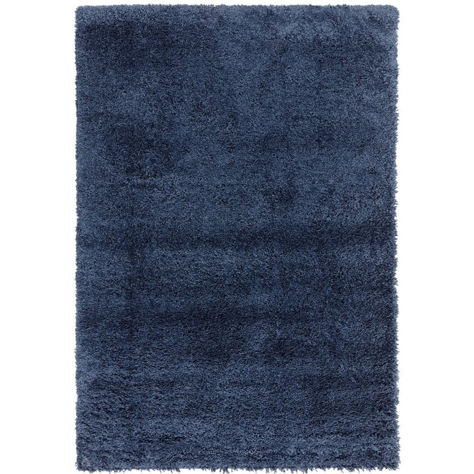 Ritchie Plush Soft Chunky Yarn Plain Polypropylene Shaggy Blue Rug-Asiatic Carpets-Rug Love - The Most Loved Rug Store