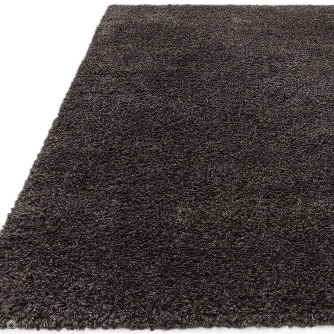 Ritchie Plush Soft Chunky Yarn Plain Polypropylene Shaggy Charcoal Grey Rug-Asiatic Carpets-Rug Love - The Most Loved Rug Store