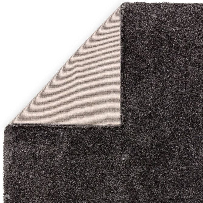 Ritchie Plush Soft Chunky Yarn Plain Polypropylene Shaggy Charcoal Grey Rug-Asiatic Carpets-Rug Love - The Most Loved Rug Store