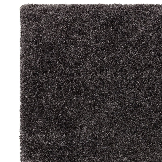 Ritchie Plush Soft Chunky Yarn Plain Polypropylene Shaggy Charcoal Grey Rug-Asiatic Carpets-Rug Love - The Most Loved Rug Store