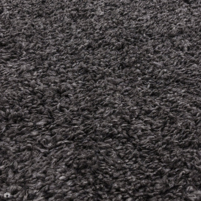 Ritchie Plush Soft Chunky Yarn Plain Polypropylene Shaggy Charcoal Grey Rug-Asiatic Carpets-Rug Love - The Most Loved Rug Store