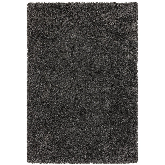 Ritchie Plush Soft Chunky Yarn Plain Polypropylene Shaggy Charcoal Grey Rug-Asiatic Carpets-Rug Love - The Most Loved Rug Store