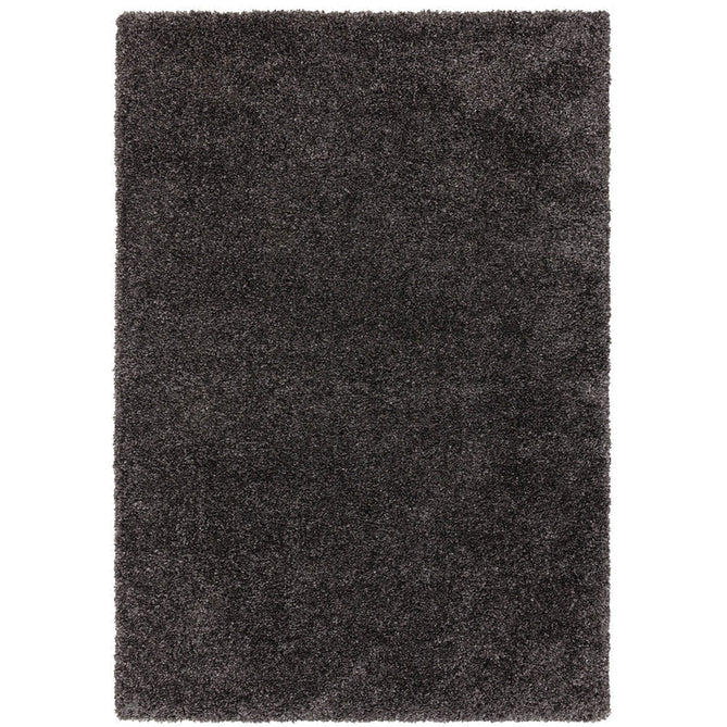 Ritchie Plush Soft Chunky Yarn Plain Polypropylene Shaggy Charcoal Grey Rug-Asiatic Carpets-Rug Love - The Most Loved Rug Store