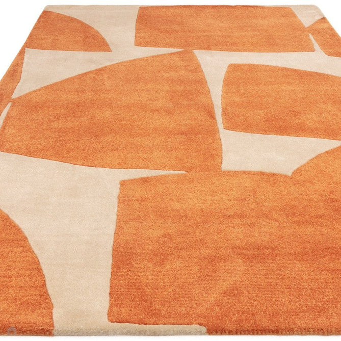 Romy 05 Kite Modern Abstract Hand-Woven Eco-Friendly Recycled Soft-Touch Orange Rug-Asiatic Carpets-Rug Love - The Most Loved Rug Store