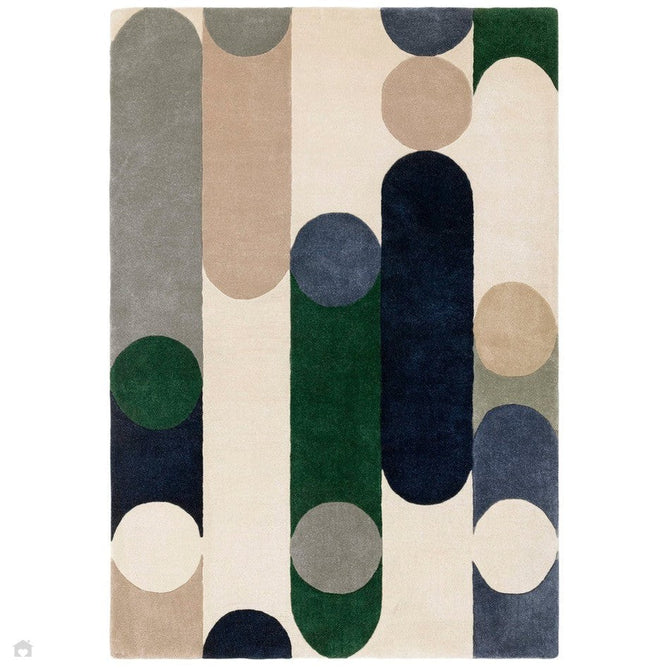 Romy 08 Morse Modern Abstract Hand-Woven Eco-Friendly Recycled Soft-Touch Blue Rug-Asiatic Carpets-Rug Love - The Most Loved Rug Store