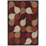 Romy 14 Jive Modern Abstract Hand-Woven Eco-Friendly Recycled Soft-Touch Deep Burgundy/Rust Red/Terracotta Rug