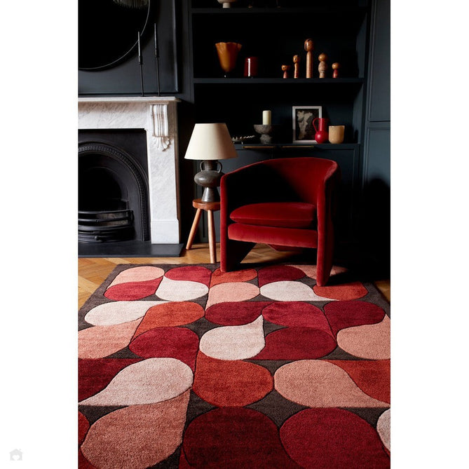 Romy 14 Jive Modern Abstract Hand-Woven Eco-Friendly Recycled Soft-Touch Red Rug-Asiatic Carpets-Rug Love - The Most Loved Rug Store