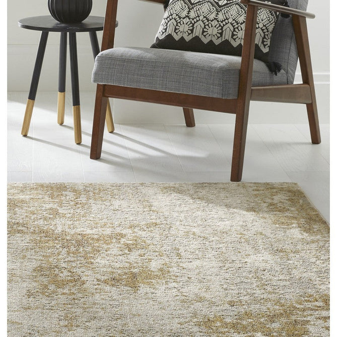 Rossa ROS03 Modern Abstract Distressed Textured Short Low Flat Pile Ivory/Beige Rug-Concept Looms-Rug Love - The Most Loved Rug Store