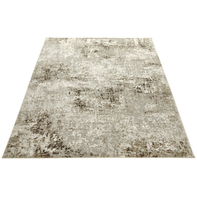 Rossa ROS03 Modern Abstract Distressed Textured Short Low Flat Pile Ivory/Grey Rug-Concept Looms-Rug Love - The Most Loved Rug Store