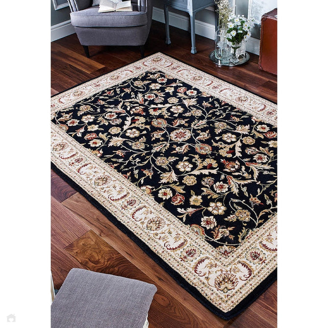 Royal Classic Traditional Wool 636 B Black/Beige Rug-Oriental Weavers-Rug Love - The Most Loved Rug Store